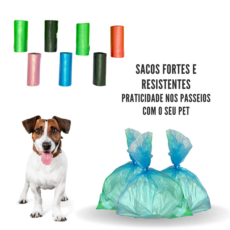 12 rolos de lixo para cães e gatos de estimação de coco, 15 sacos em cada rolo