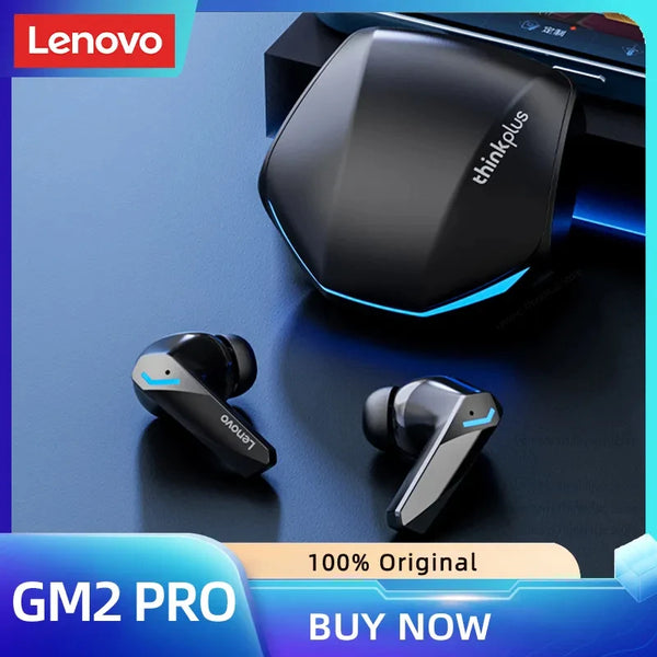 Escolha Lenovo GM2 Pro sem fio Bluetooth V5.3 fone de ouvido HD chamada modo duplo fone de ouvido para jogos fones de ouvido de baixa latência com microfone