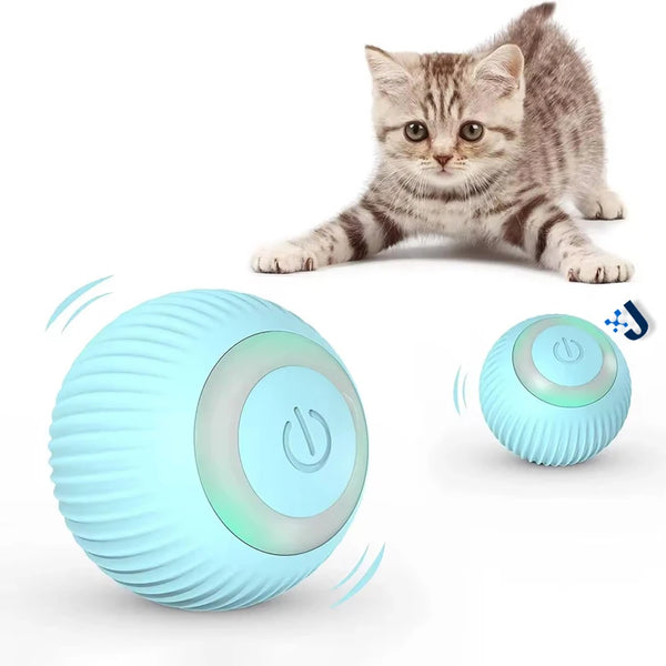 Gato inteligente brinquedos bola de rolamento automático gato brinquedos interativos animais de estimação brinquedo para gatos indoor jogando acessórios do gato