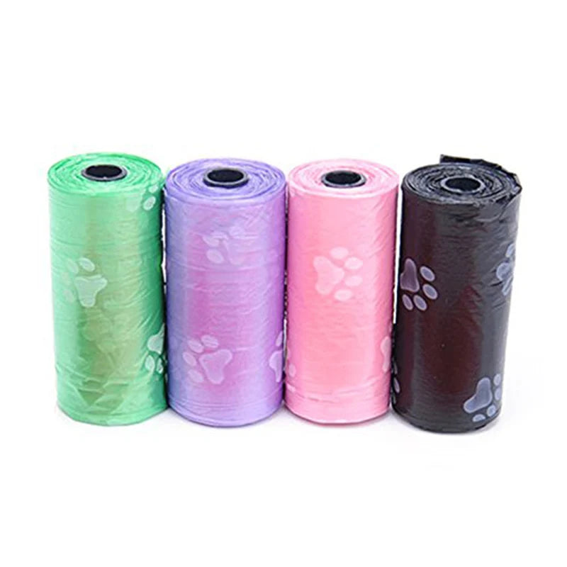 10 Rolls Paw Printing Dog Poop Bag  15 Bags/ Roll Large Cat Waste Bags Doggie Outdoor Home Clean Refill Garbage Bag