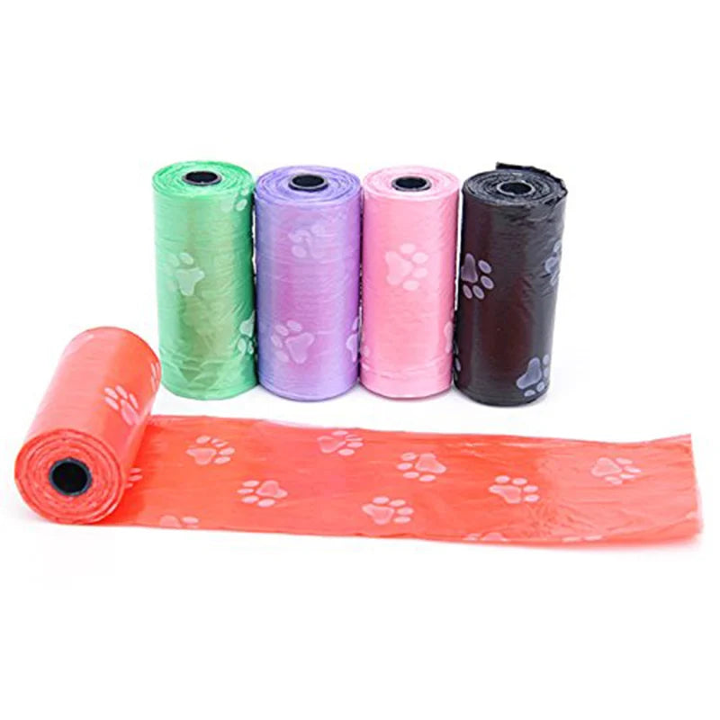 10 Rolls Paw Printing Dog Poop Bag  15 Bags/ Roll Large Cat Waste Bags Doggie Outdoor Home Clean Refill Garbage Bag