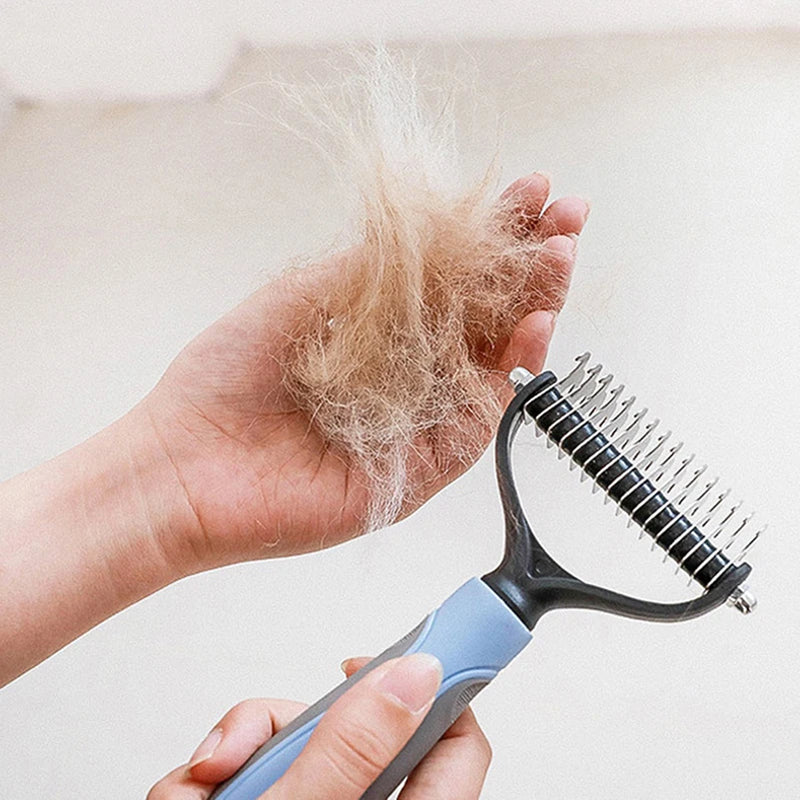 Profissional pet deshedding escova cão removedor de pêlos de animais de estimação nó cortador filhote de cachorro gato pente escovas cães aliciamento derramamento suprimentos