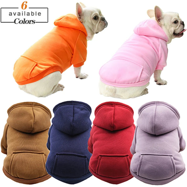 Cão inverno com capuz moletom para pequeno e médio cãozinho pet casaco filhote de cachorro gato jaqueta roupas chihuahuas traje buldogue francês