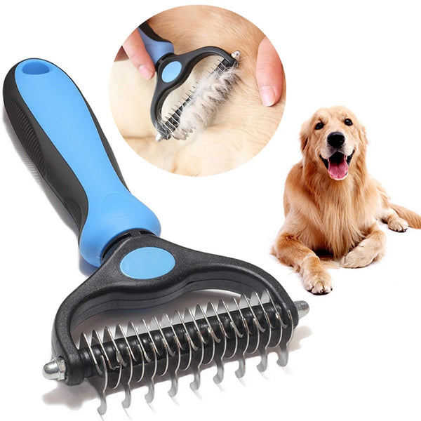 Profissional pet deshedding escova cão removedor de pêlos de animais de estimação nó cortador filhote de cachorro gato pente escovas cães aliciamento derramamento suprimentos