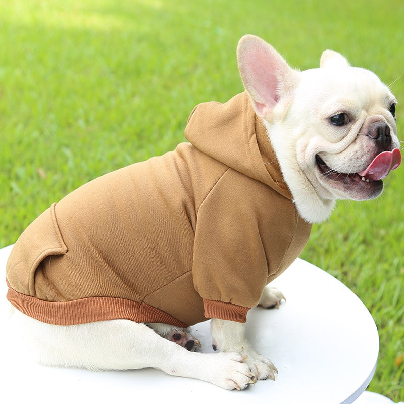 Cão inverno com capuz moletom para pequeno e médio cãozinho pet casaco filhote de cachorro gato jaqueta roupas chihuahuas traje buldogue francês